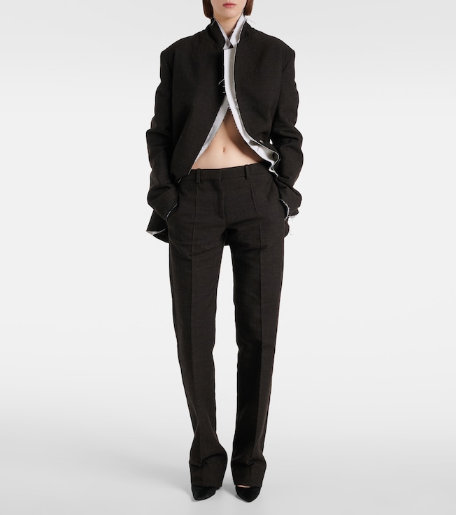 The Row Selvie cotton-blend straight pants