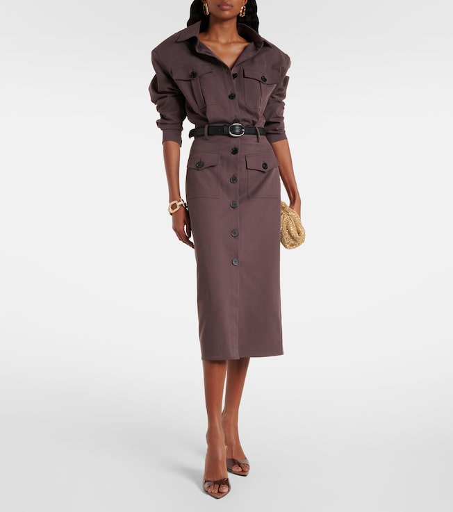 self-portrait Belted midi dress