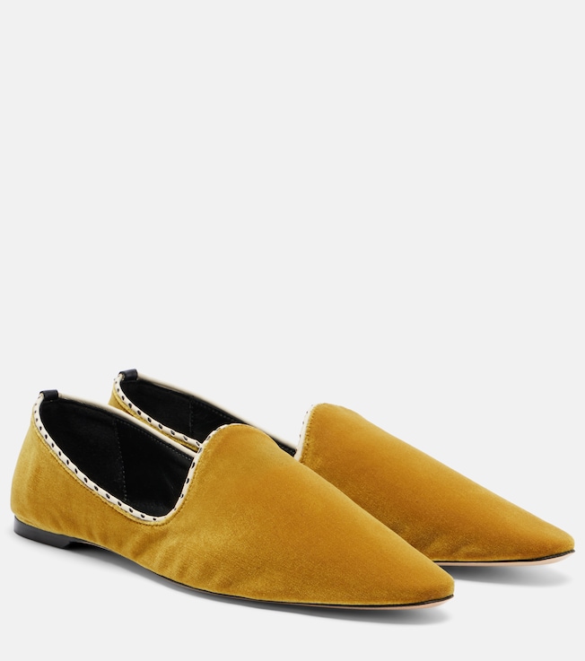 TOTEME Velvet slip-on shoes