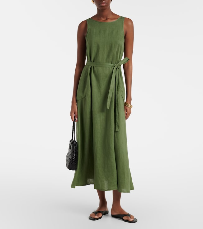 Velvet Reta linen midi dress