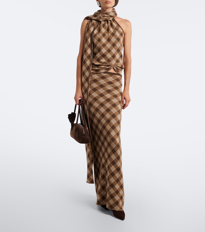 Aya Muse Kae plaid maxi skirt