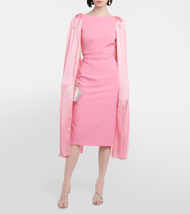 Safiyaa Essiah crêpe and satin midi dress