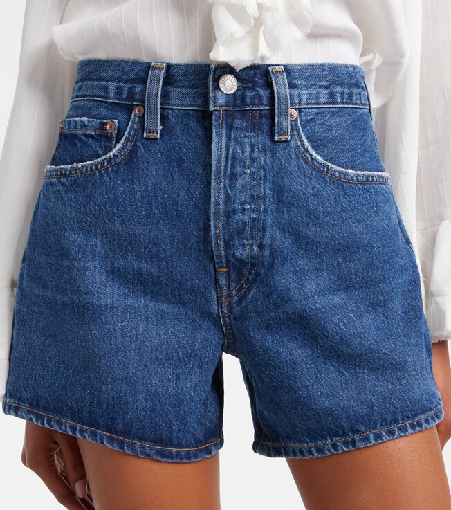 Agolde Agolde Parker Long high-rise denim shorts
