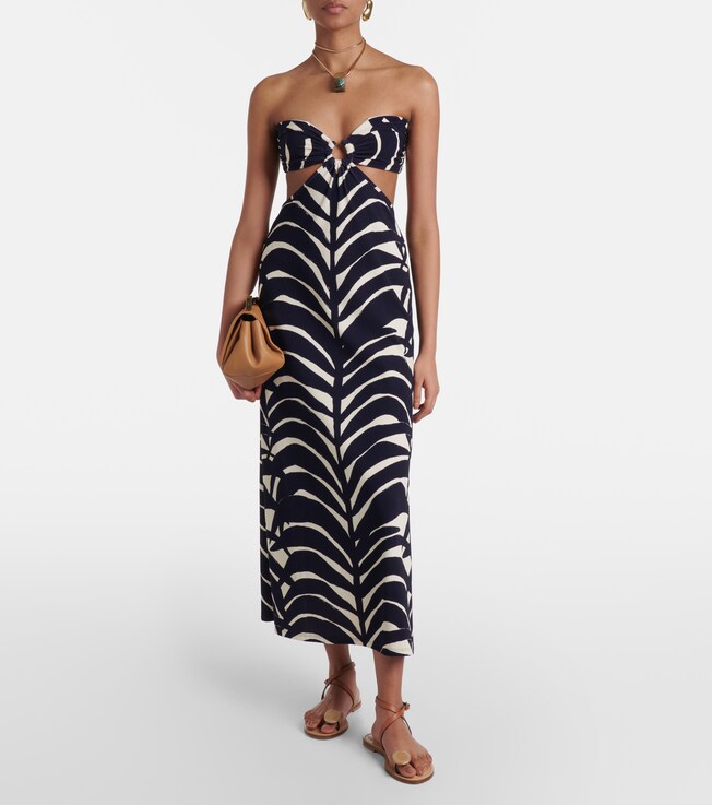 Johanna Ortiz Ocean Layers cutout terry maxi dress