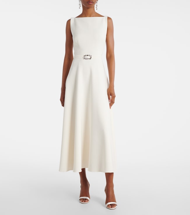 Safiyaa Belted A-line midi dress