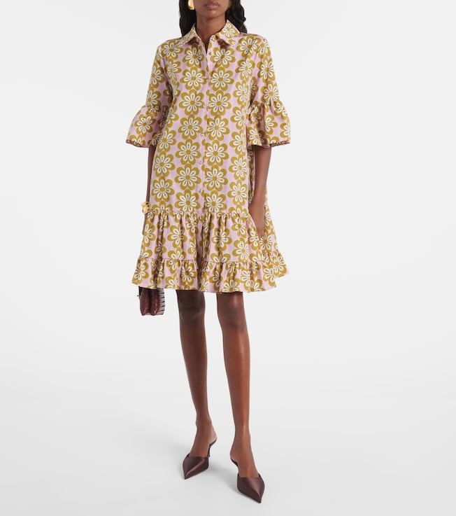 La DoubleJ Choux floral cotton poplin shirt dress
