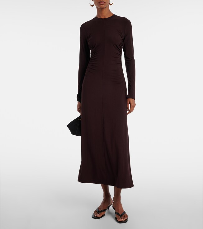 Vince Ruched jersey maxi dress