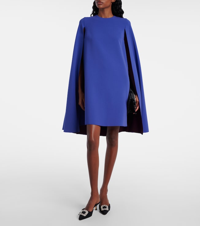 Roksanda Twiggy caped crêpe cocktail dress