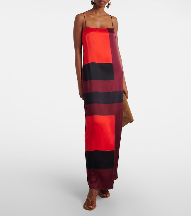 Staud Mae printed silk-blend maxi dress