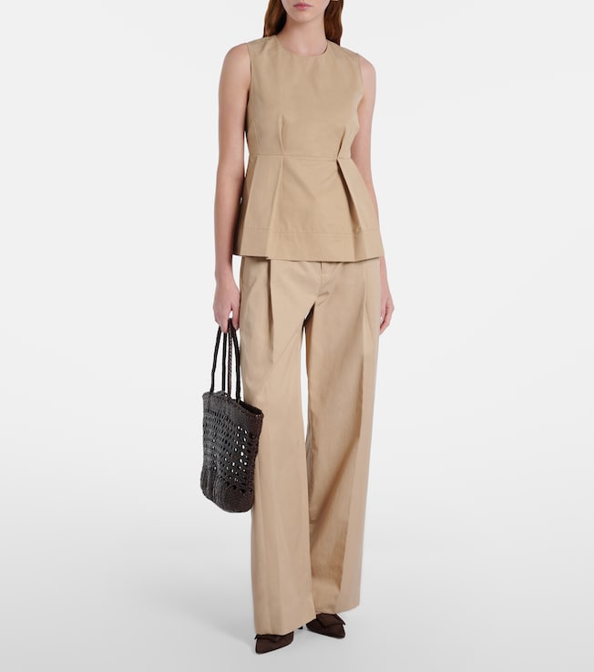  Vince Pleated peplum top