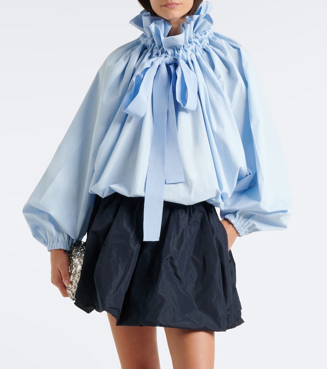 Patou Bow-detail cotton poplin blouse 