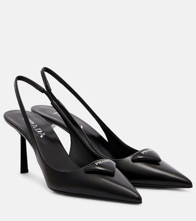 Prada Leather slingback pumps