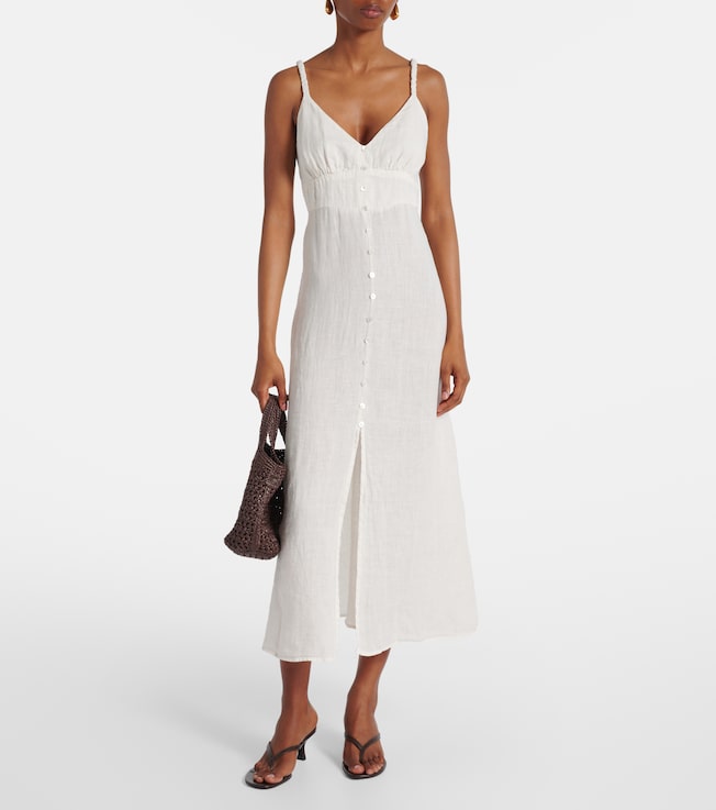Velvet Janet linen midi dress