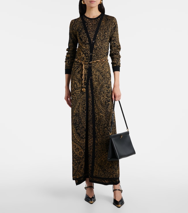 Etro Wool-blend jacquard maxi dress