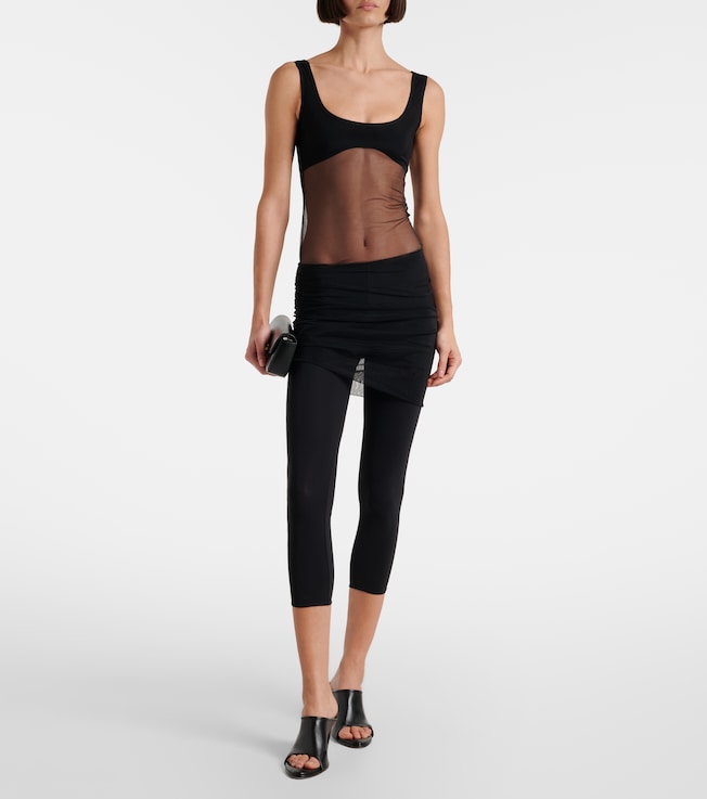 Nensi Dojaka Cropped tulle-trimmed leggings