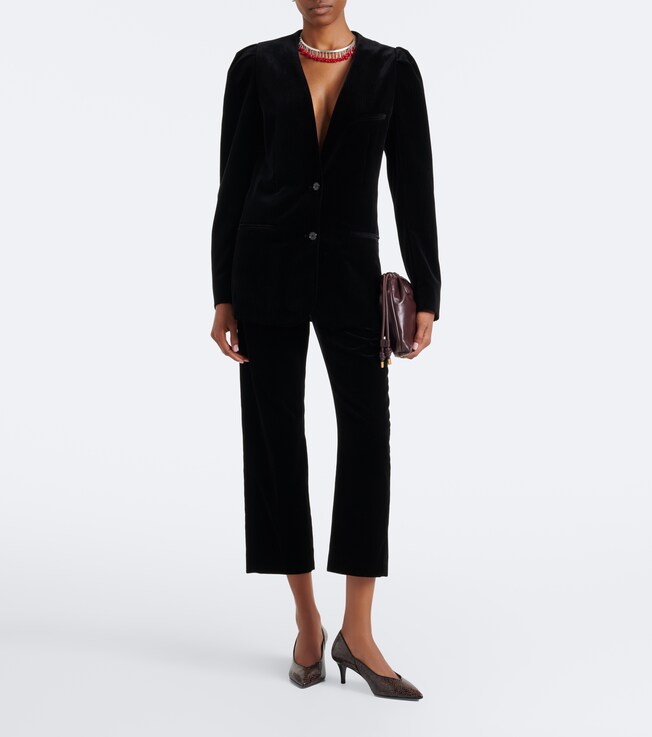 Isabel Marant Roaya cotton velvet straight pants