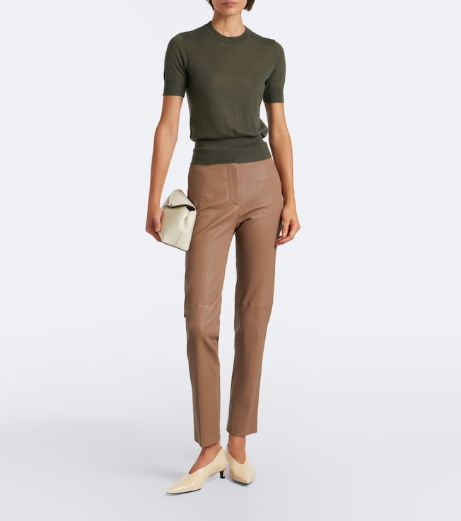 JOSEPH Coleman leather slim pants