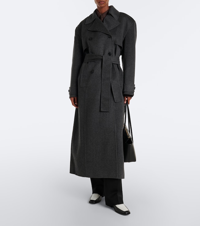 The Frankie Shop Nikola belted wool and cashmere coat