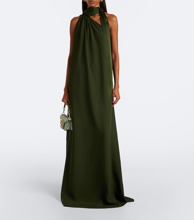Taller Marmo Taller Marmo Astor scarf-detail one-shoulder gown
