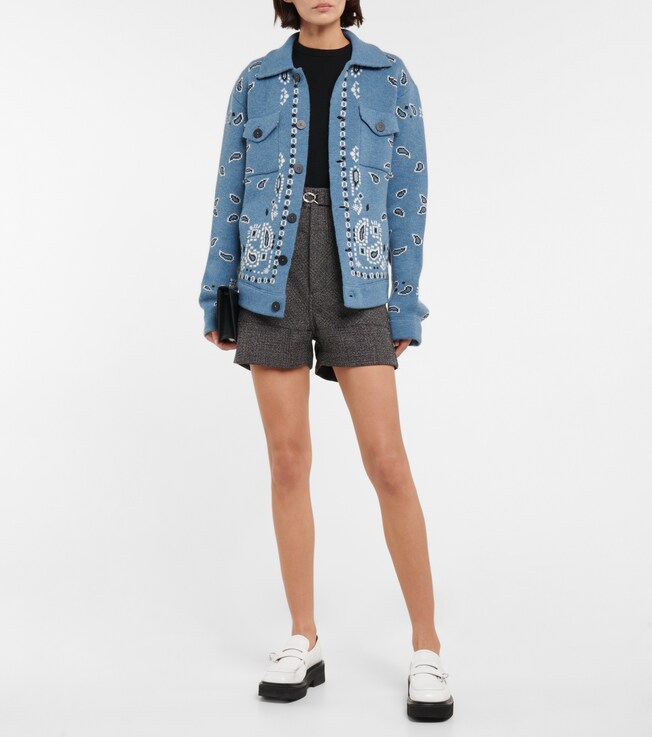 Plan C Wool and cotton Bermuda shorts