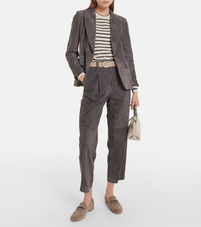 Brunello Cucinelli Striped cashmere-blend sweater