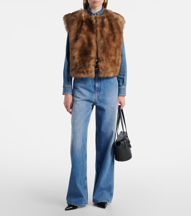Dolce&Gabbana Cropped shearling vest