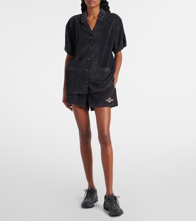 The Upside Saddle Up Ziggy logo terry shorts