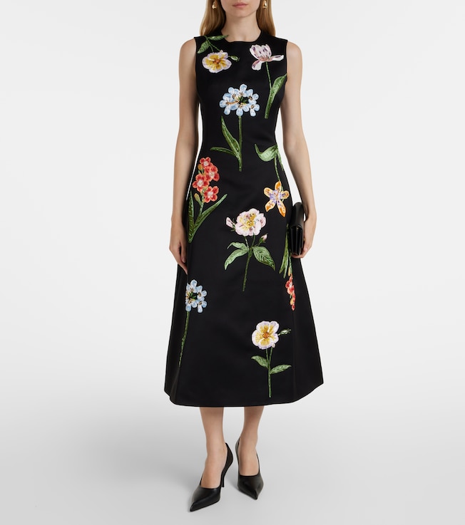 LEO LIN Cleo floral midi dress