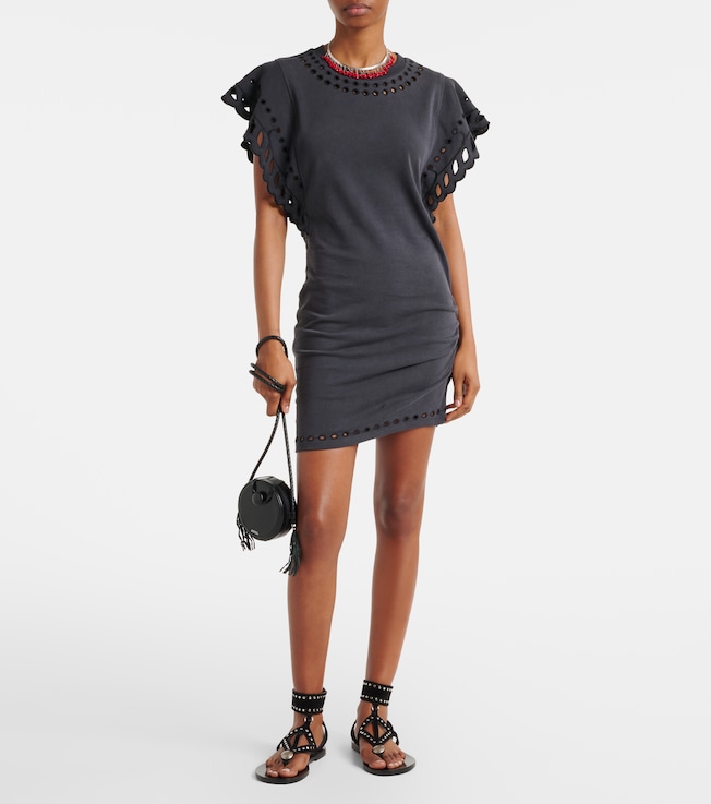 Marant Étoile Orlane embroidered cotton minidress