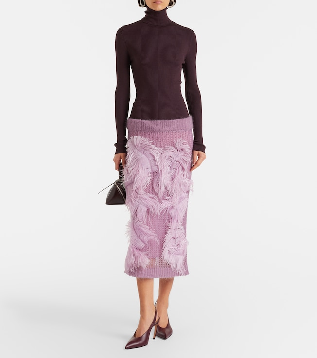 Wolford Ribbed-knit virgin wool turtleneck top