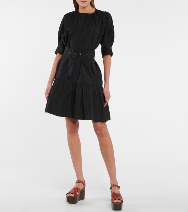 Chloé Belted cotton poplin minidress