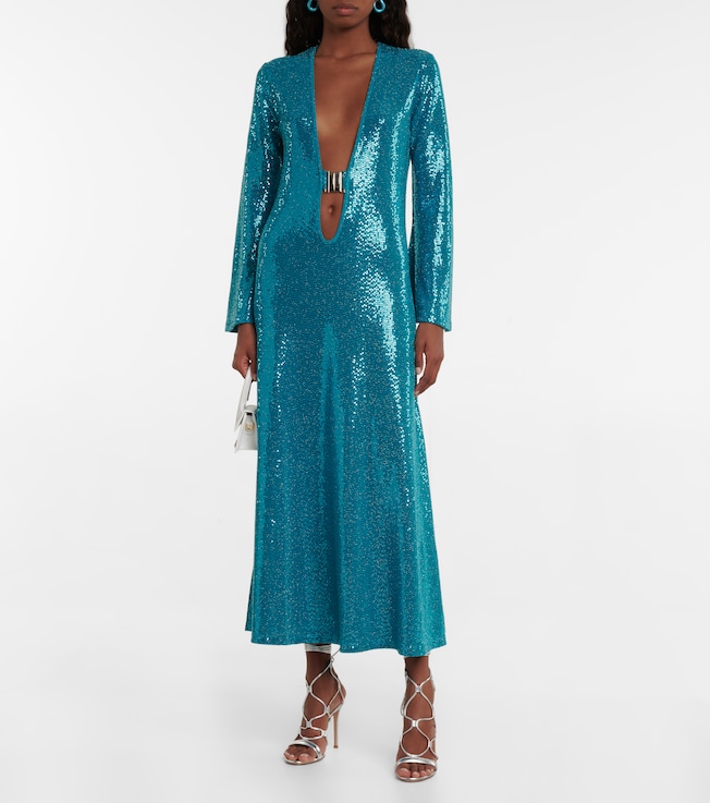 Dodo Bar Or Sequin-embellished midi dress