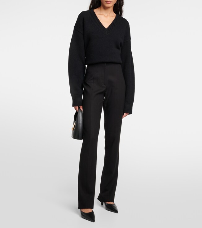 TOTEME High-rise slim suit pants