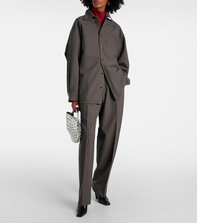 Bottega Veneta Oversized wool-blend shirt