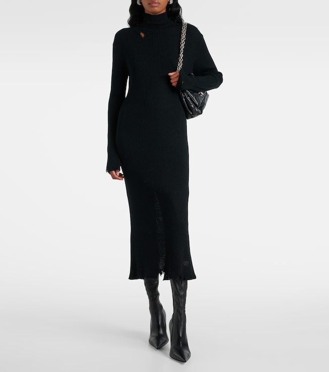 Balenciaga Wool-blend midi dress