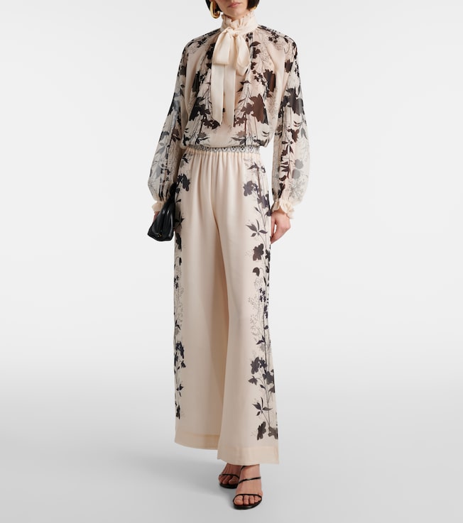 La DoubleJ Cerere floral silk blouse