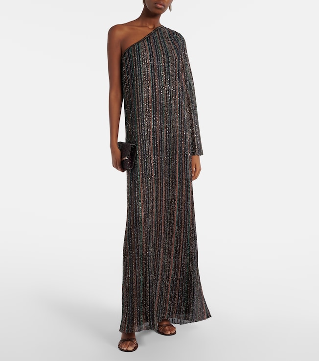 Missoni Chevron lamé maxi dress