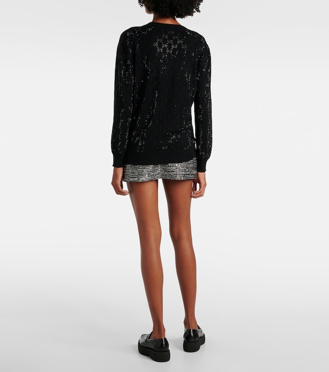Gucci Gucci GG Crystal wool cardigan