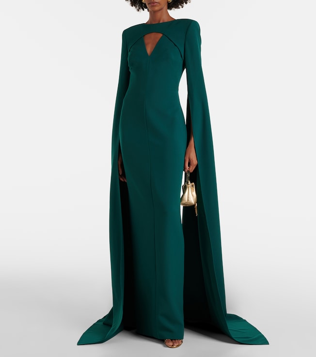 Safiyaa Sarita cutout crêpe gown