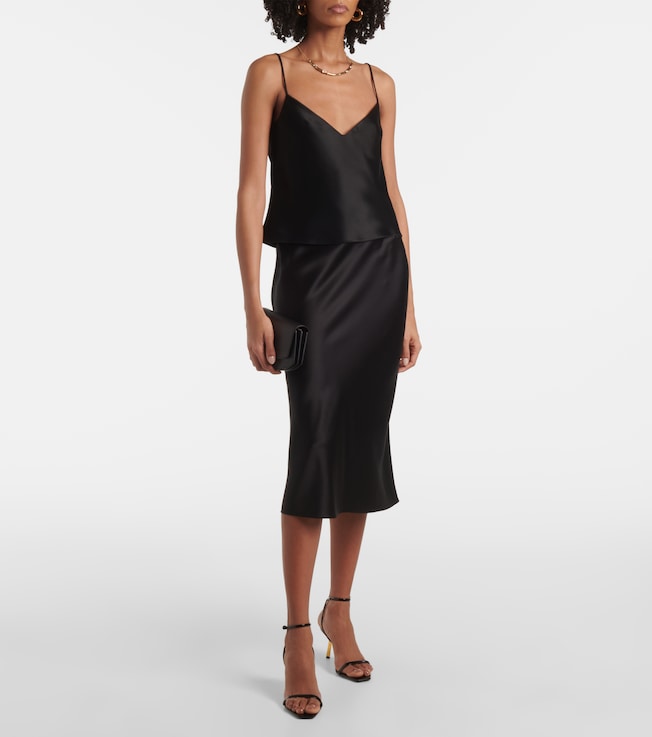 Galvan Ischia satin camisole