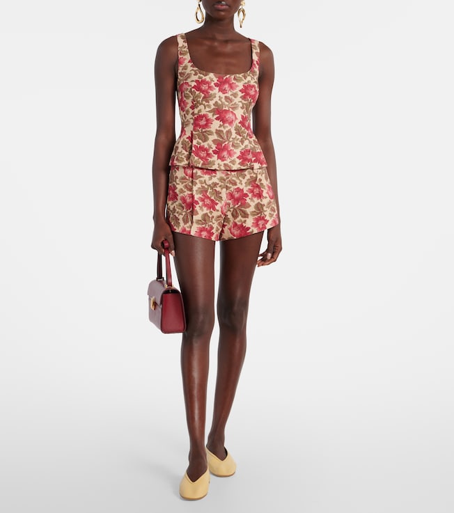 POSSE Rosalie floral linen shorts