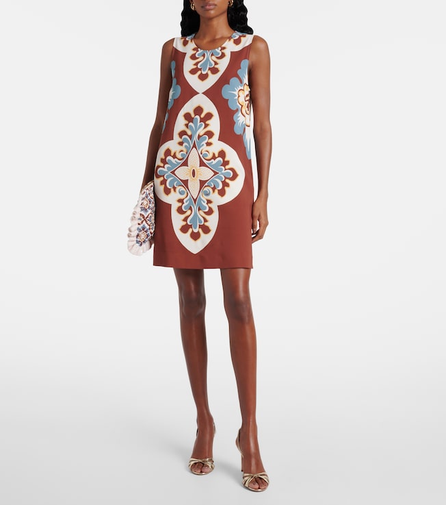 La DoubleJ Printed satin shift dress