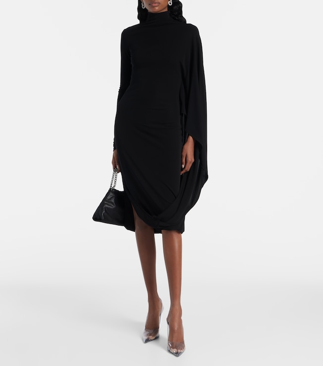 Stella McCartney Draped high-neck midi dress