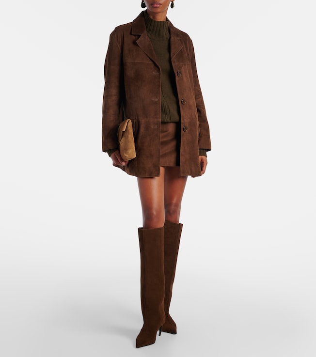 NOUR HAMMOUR Voltia suede jacket