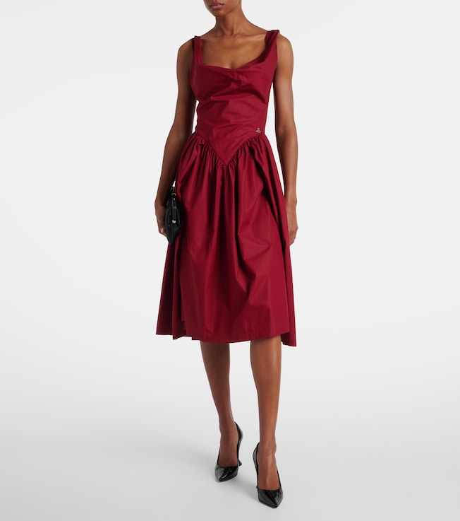 Vivienne Westwood Sunday draped cotton bustier dress