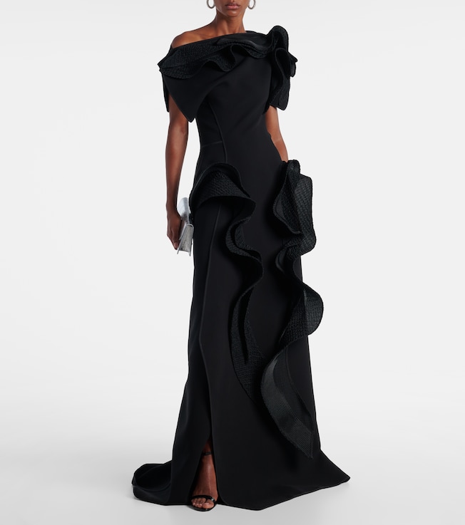 Maticevski Synergies asymmetric ruffled gown 