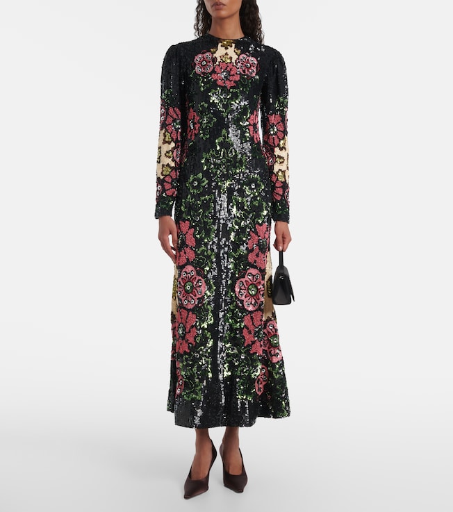 La DoubleJ Clingy Swing sequined maxi dress