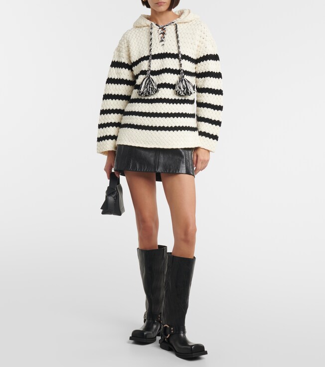 Alanui The Mariner striped wool hoodie