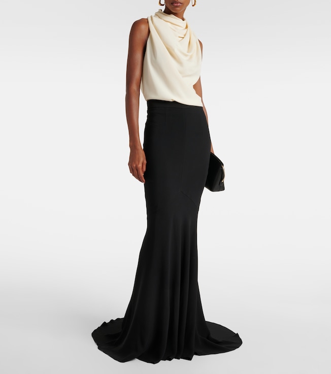 Patou Crêpe maxi skirt