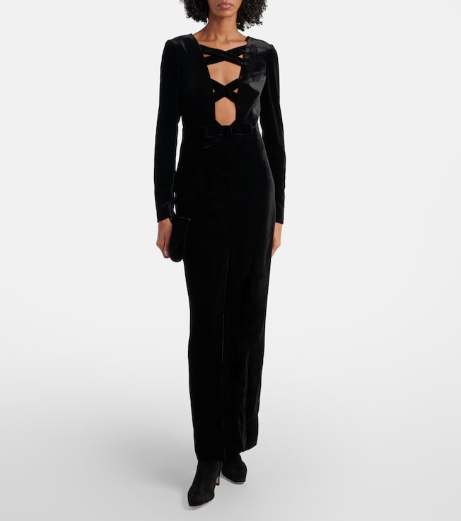 Alessandra Rich Velvet maxi dress